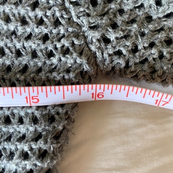 James Perse Grey Open Knit Cardigan Sweater - Picture 6 of 7